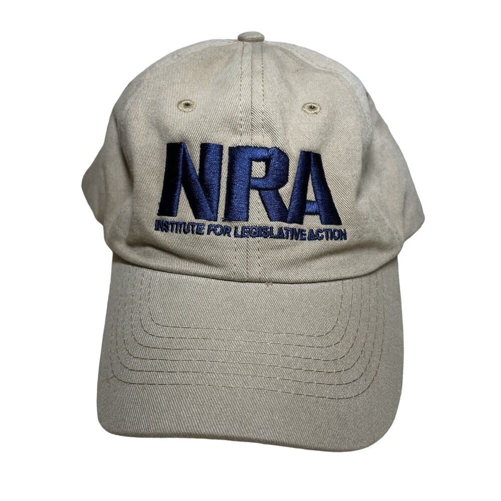 NRA Ball Hat Cap Tan (khaki) Strap‎ Back Institute  for Legislative Action Clean